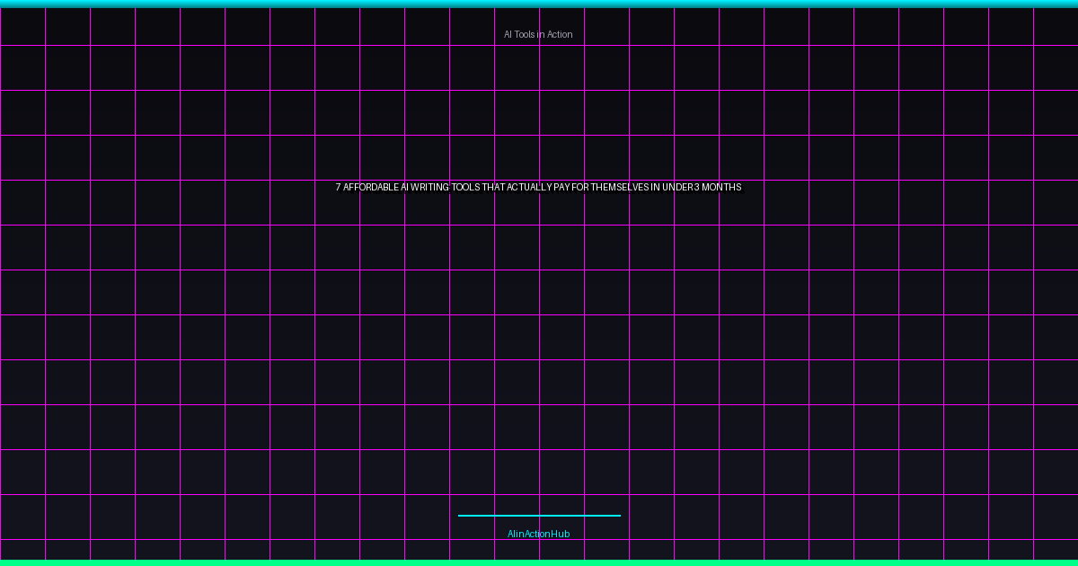 7 Affordable AI Writing Tools That Actually Pay for Themselves in Under 3 Months