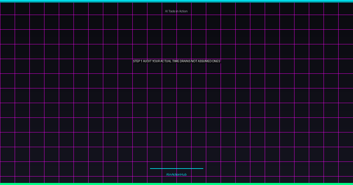 Step 1: Audit Your Actual Time Drains (Not Assumed Ones)