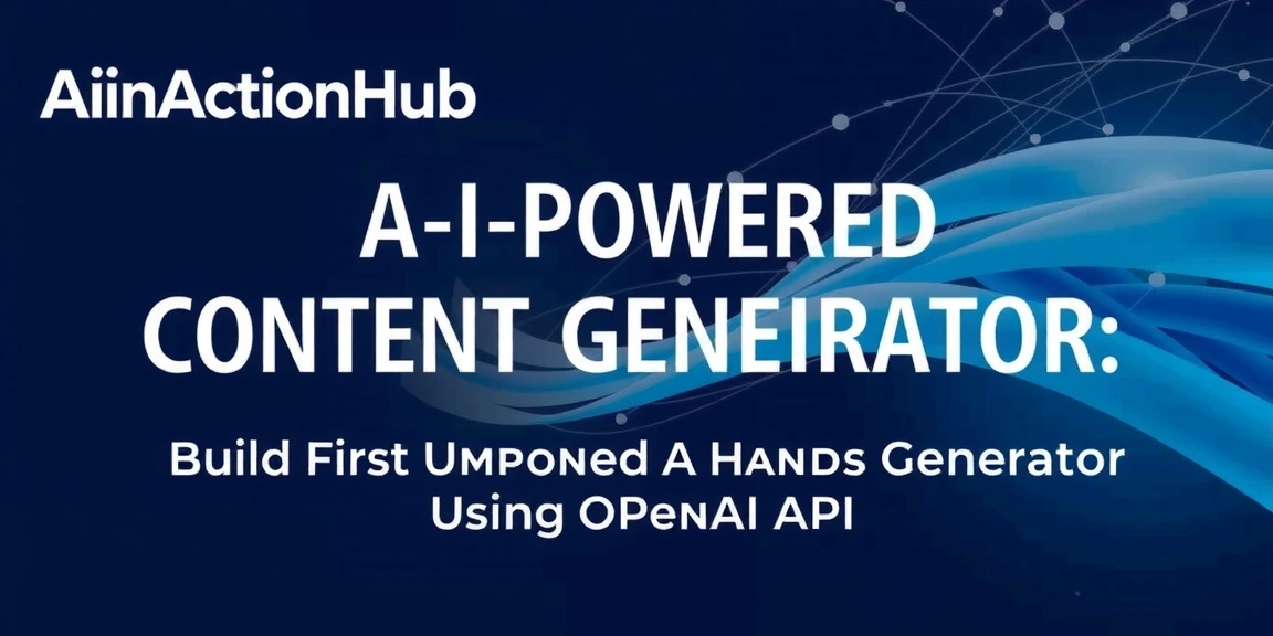 Build Your First AI-Powered Content Generator: A Hands-On Tutorial Using OpenAI API - AIinActionHub