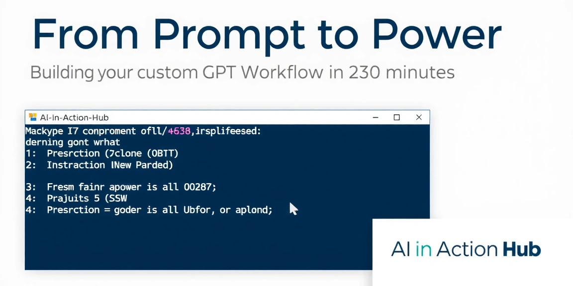 From Prompt to Power: Building Your First Custom GPT Workflow in 30 Minutes - AIinActionHub