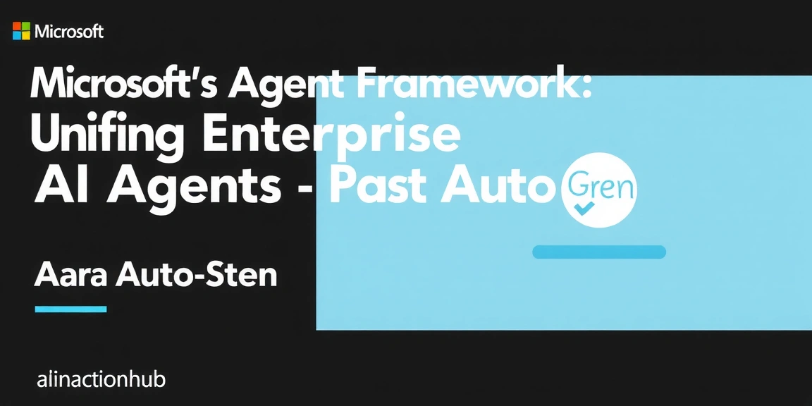 A modern digital illustration representing microsoft's agent framework unifying enterprise ai agents post autogen.