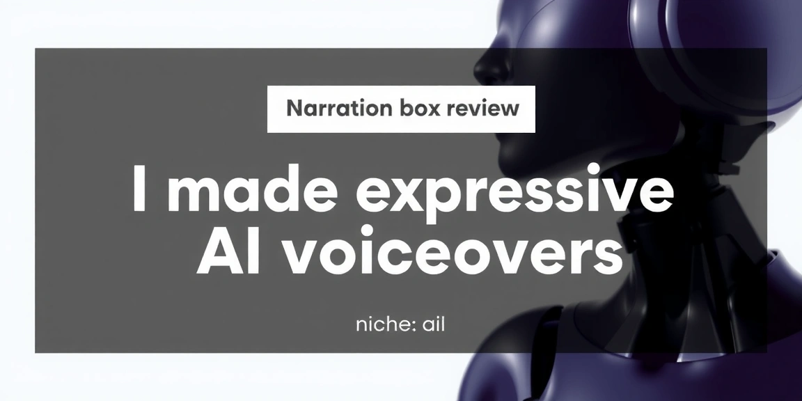 A modern digital illustration representing narration box i made expressive ai voiceovers.