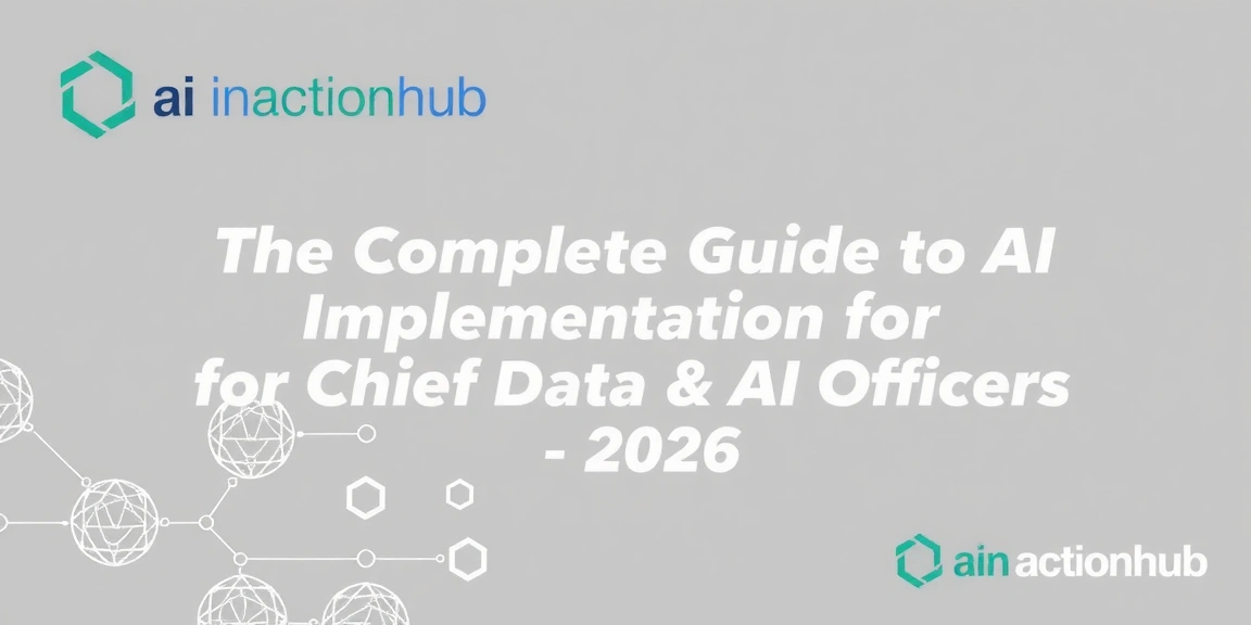 A modern digital illustration representing ai implementation chief data ai officers.
