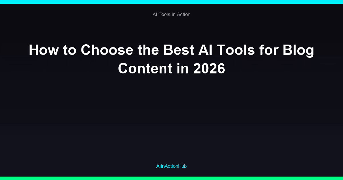 How to Choose the Best AI Tools for Blog Content in 2026